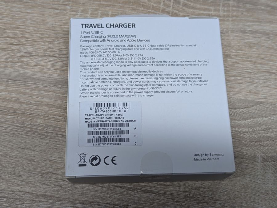 Новий Зарядний пристрій Samsung 25W PD Adapter
