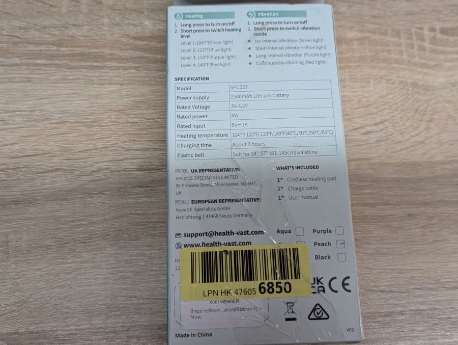 Новий Бездротова грілка Slimpal SPC023