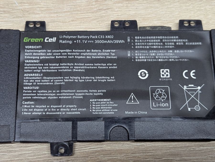 Б/В Акумуляторна батарея Green Cell C31-X402 [ProductHub SKU GC-X402]