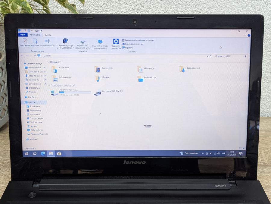 Уцінка! Ноутбук Б/В Lenovo G50-70, Intel Core i3-4005U, DDR3 8 GB, SSD 256GB, AMD Radeon HD 8500M 1 Gb, 15.6" HD