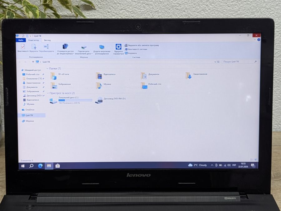 Уцінка! Ноутбук Б/В Lenovo G50-80, Intel Core i3-4005U, DDR3 8 GB, SSD 256GB, 15.6" HD