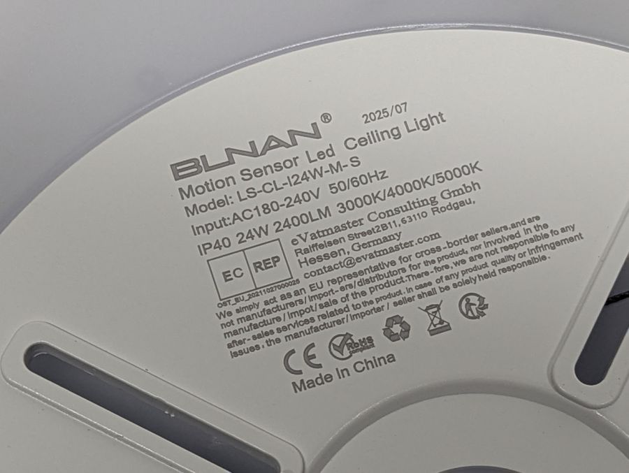 Новий Світлодіодний стельовий світильник BLNAN LS-CL-124W-M-C з датчиком руху