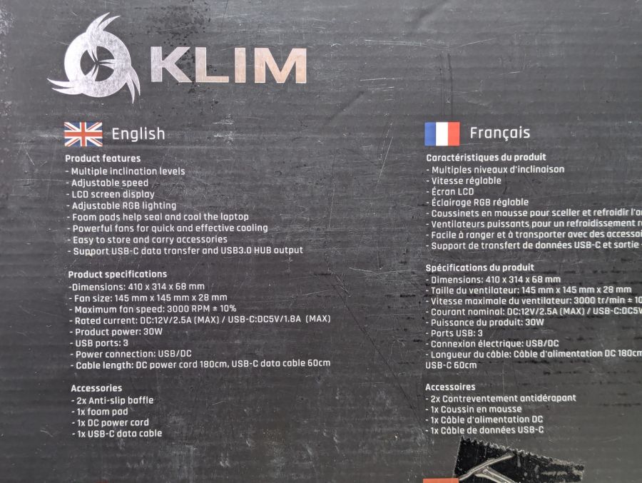 Новий Ігрова охолоджувальна підставка для ноутбука KLIM TurboFrost MAX