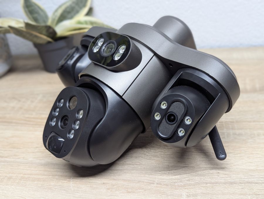 Новий Вулична система відеоспостереження LS Vision 15MP Three PTZ Lens Three Screen 4G Solar Security Camera