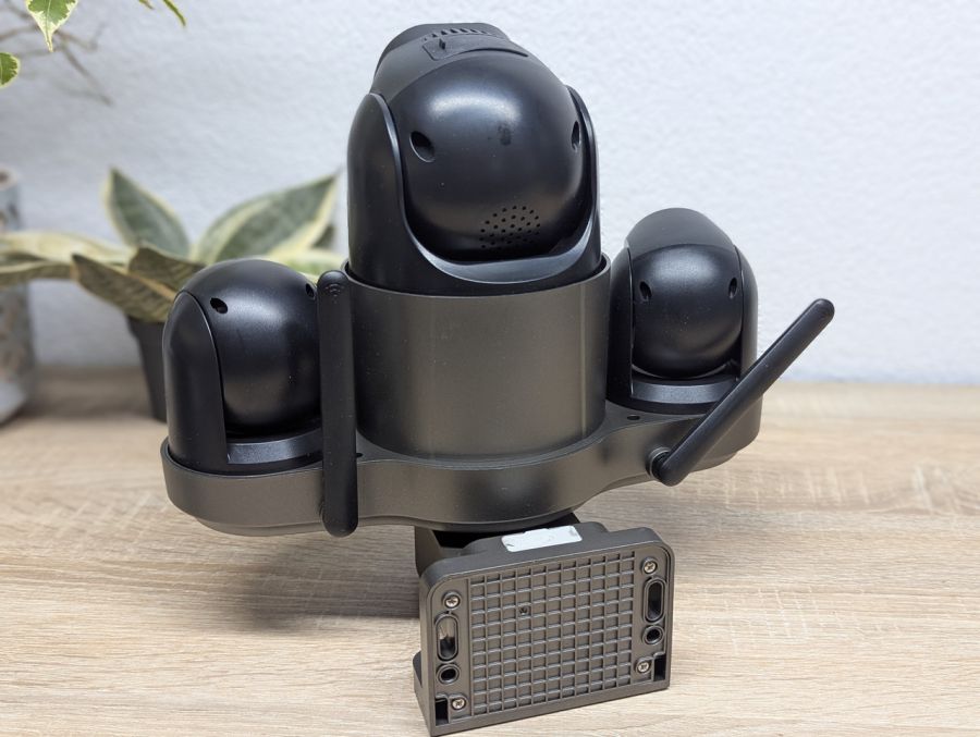 Новий Вулична система відеоспостереження LS Vision 15MP Three PTZ Lens Three Screen 4G Solar Security Camera