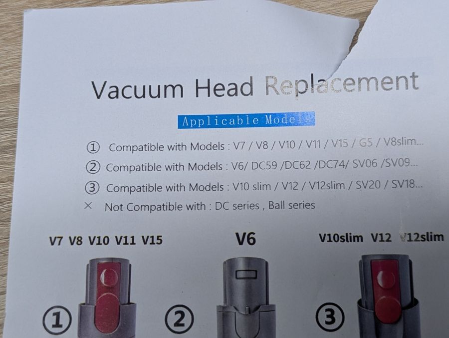 Новий Змінна головка щітки для пилососа Dyson V10 slim, V12,V12 slim,SV20,SV18.