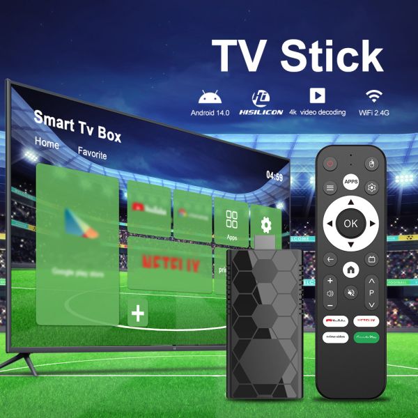 Новий Cмарт-ТВ приставка I96 D16 (медіаплеєр) формату TV Stick на базі Android 14.0
