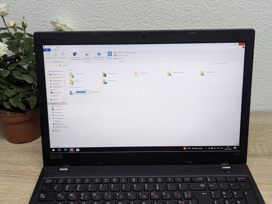 Уцінка! Ноутбук Б/В Lenovo ThinkPad L590, Intel Core i5-8665U, DDR4 8 GB, SSD 128GB, 15.6" Full HD