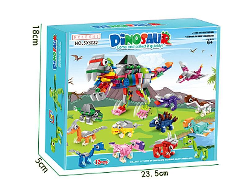 Новий Набір конструктора "Keleshi Dinosaur"12 в1 [ProductHub SKU Dinosaur(13)]