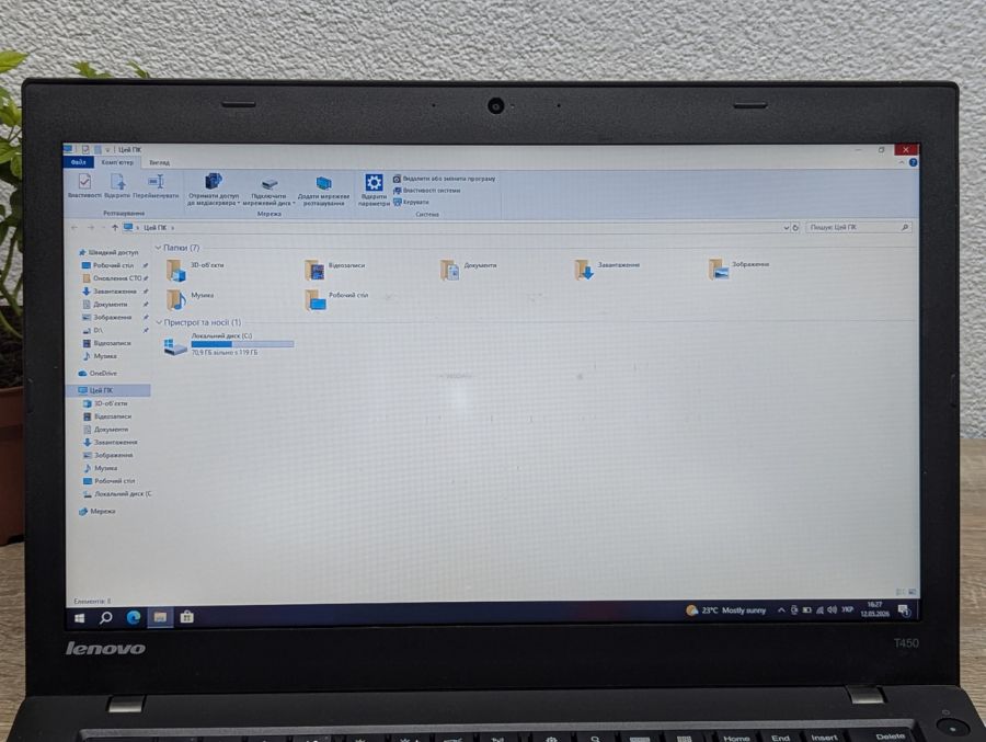 Ноутбук Б/В Lenovo ThinkPad T450, Intel Core i5-5200U, DDR3 8 GB, SSD 128GB, 14" HD [ProductHub SKU L580]