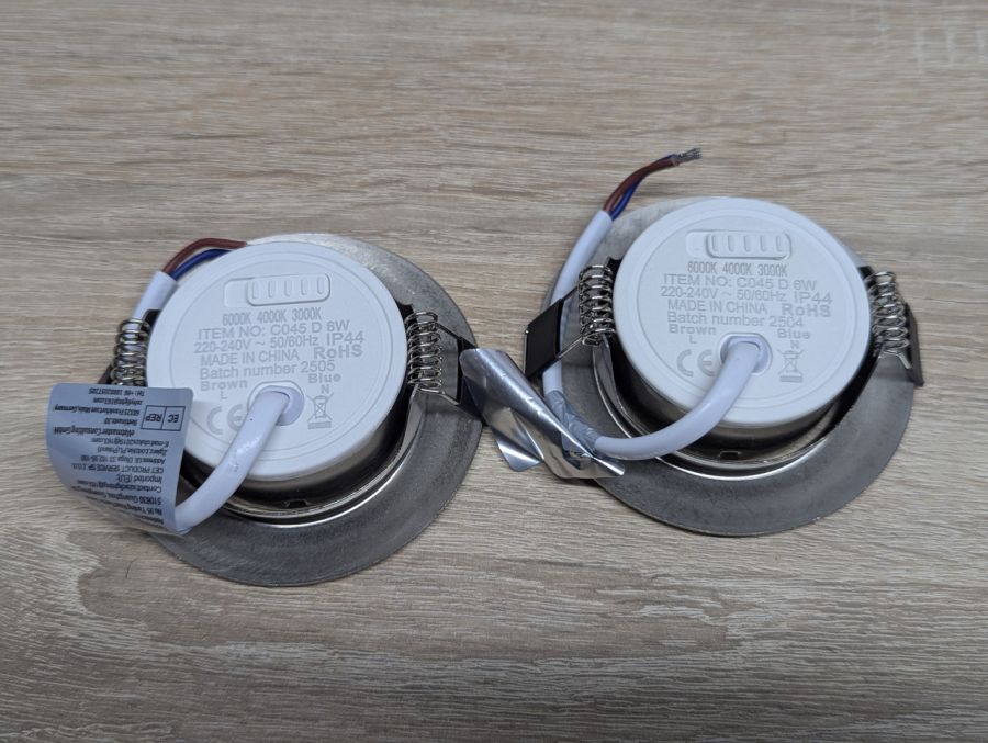 Новий Поворотні вбудовані точкові світлодіодні світильники 6шт [ProductHub SKU С045(14)]