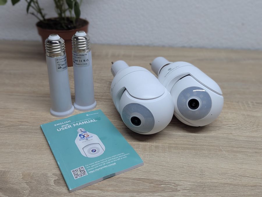 Новий Бездротова смарт-камера Symynelec HD Wi-Fi Smart IP P6 2K Light Bulb Camera 2шт [ProductHub SKU IPP62K(15)]