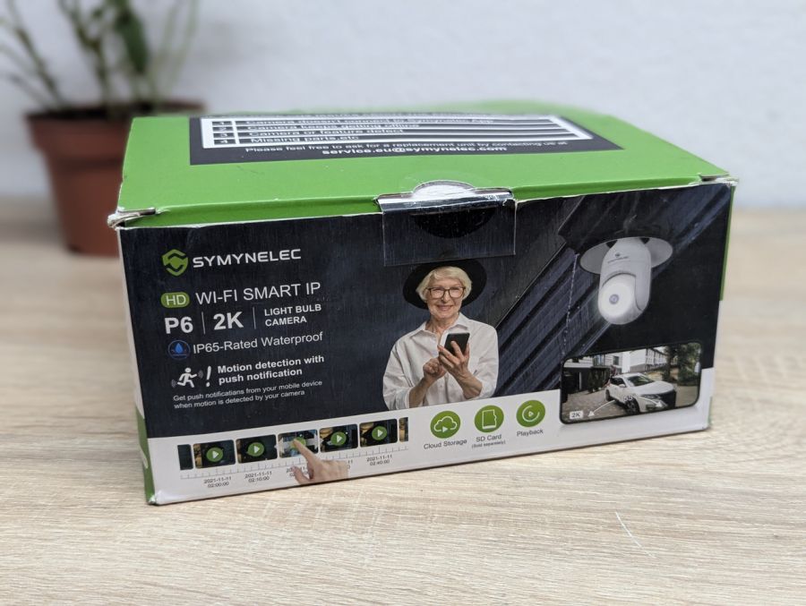 Новий Бездротова смарт-камера Symynelec HD Wi-Fi Smart IP P6 2K Light Bulb Camera 2шт [ProductHub SKU IPP62K(15)]