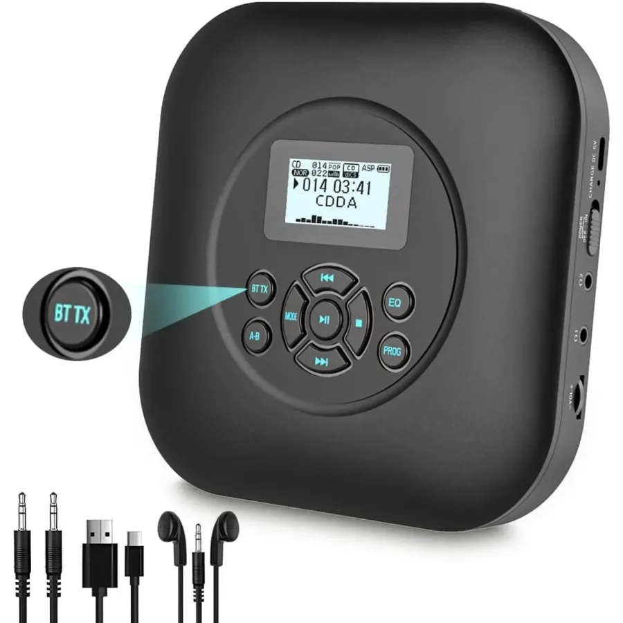 Новий Портативний CD-плеєр з Bluetooth CCHKFEI CD206BF