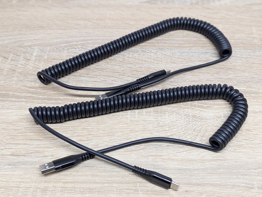 Новий Cпіральний кабель USB-C 2 шт [ProductHub SKU AC03(16)]