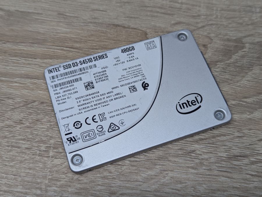 Б/В SSD Intel D3-S4510 480 ГБ 2.5*