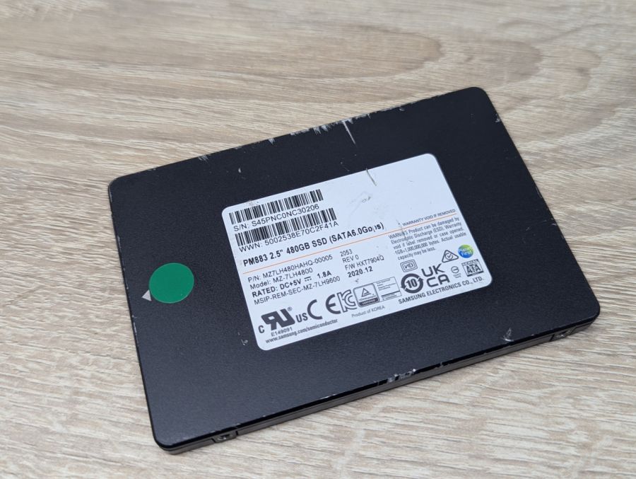 Б/В SSD Samsung PM883 480Gb 2.5"