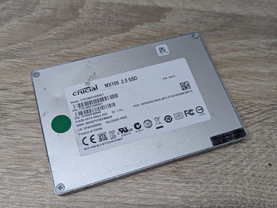 Б/В SSD Crucial MX100 512 ГБ 2.5"