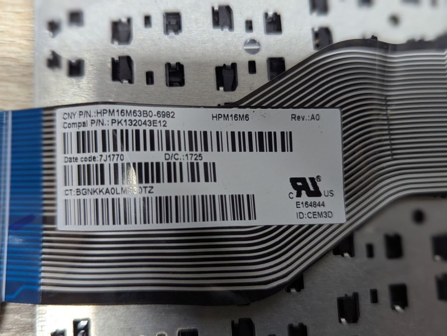 Б/В Клавіатура для ноутбука HP 250 G6,255 G6,HP 15-BS,15-BW,15-BR,15-BU,HP Pavilion 15