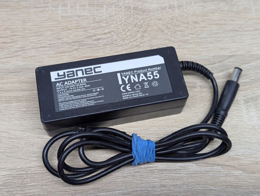 Б/В Блок живлення Yanec YNA55,65W,19.5V,3.34A,7.4 x 5.0 мм