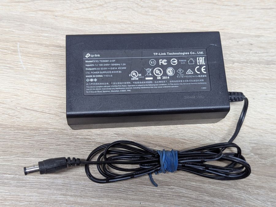 Б/В Блок живлення TP-Link TS35081-2-DT,43.34W,53.5V,0.81A,5.5 x 2.1 мм [ProductHub SKU TS35081]