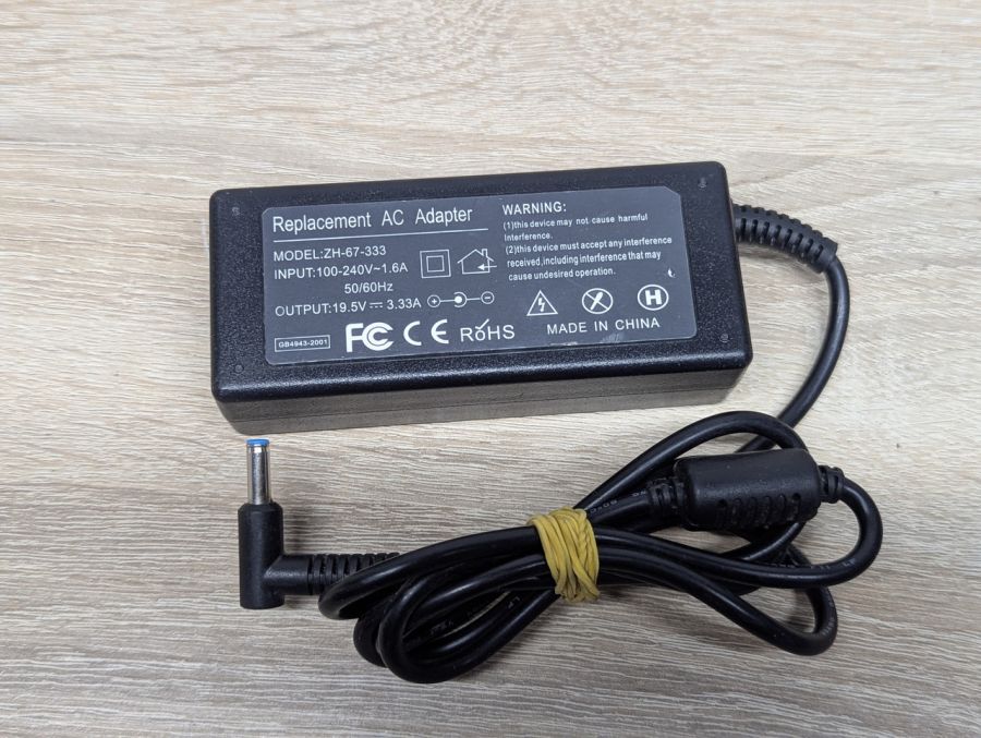 Б/В Блок живлення 65 Вт,19.5V,3.33A,4.5х3.0 мм