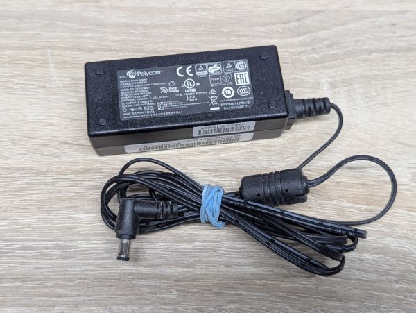 Б/В Блок живлення Polycom SPA12A24B,12 Вт,24 В,0.5 А,5.5x2.5мм
