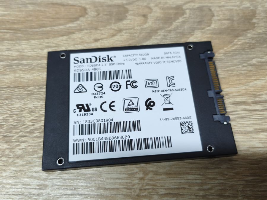 Б/В SSD SanDisk SSD Plus 480 ГБ 2.5"Життя 98%